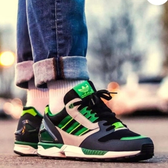 Adidas ZX8000. Men's US Size 11 Green and Black Athletic Amplifoam Sneaker Shoe - Picture 1 of 8
